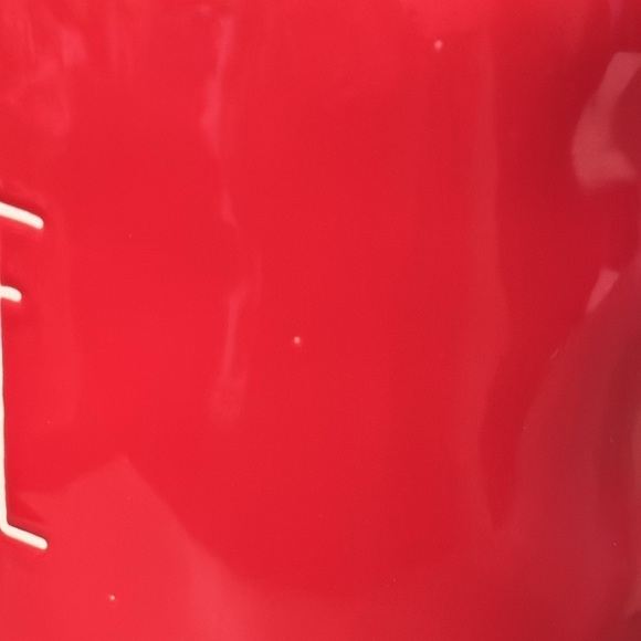 NWT RAE DUNN TALL BE MINE CERAMIC RED CANISTER - Picture 3 of 13